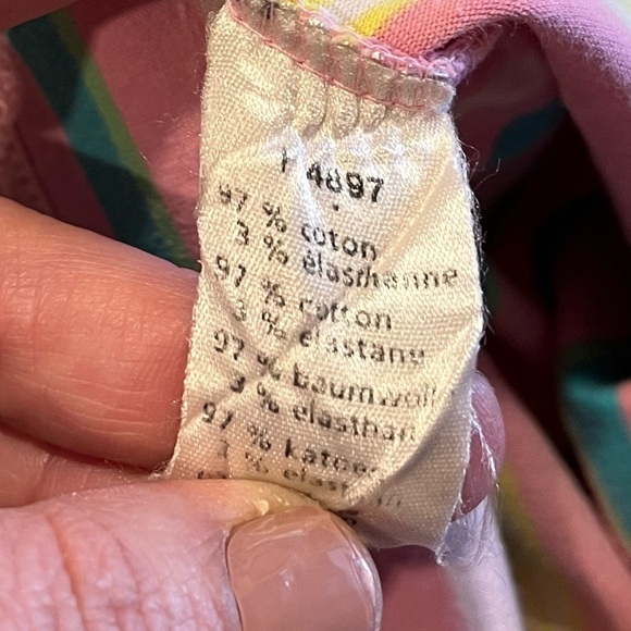 Lacoste Pink Striped Polo Shirt – Size 40 S/M - Picture 5 of 8